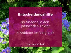 So finden Sie den passenden Texter: 4 Anbieter im Vergleich