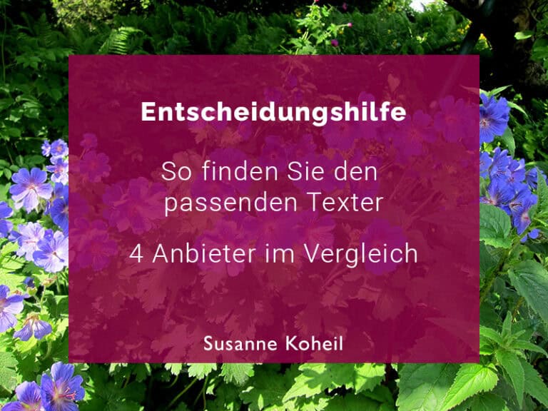 So finden Sie den passenden Texter: 4 Anbieter im Vergleich